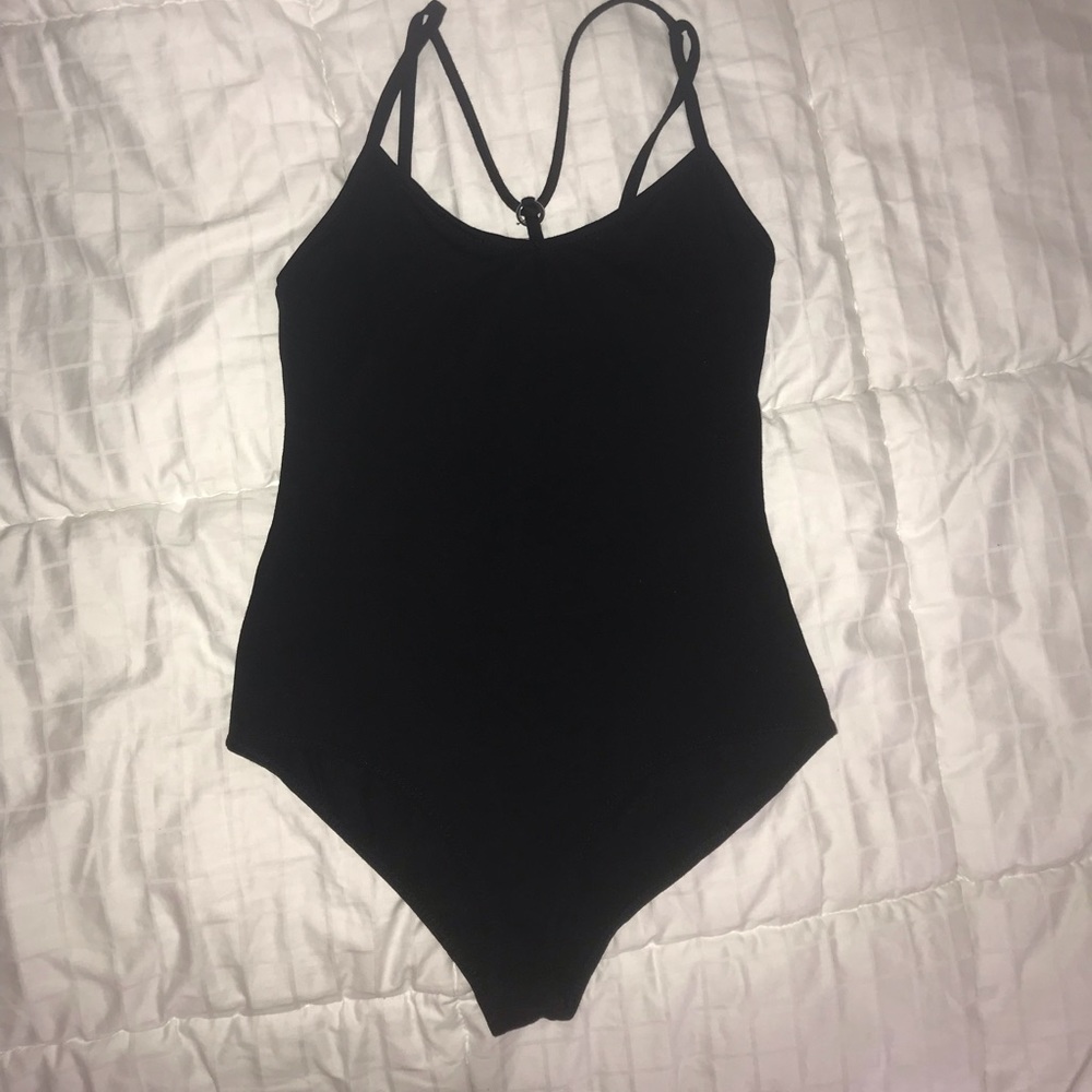Black casual bodysuit.